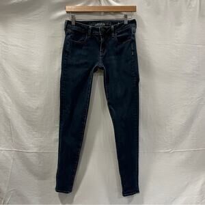 American Eagle Super Stretch X4 Jegging Denim Jeans Womens 6 Long Dark Wash Tall